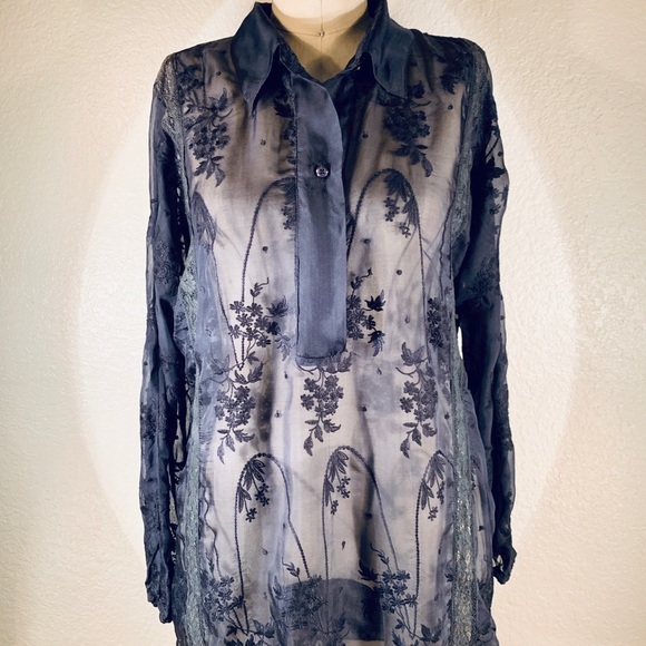 4 Love & Liberty by Johnny Was Silk Hanna Tunic M NWT - Picture 1 of 5